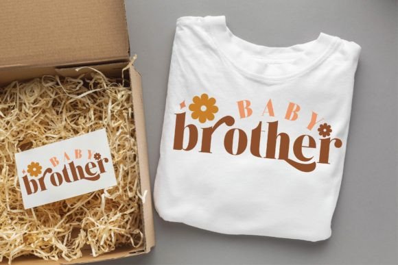 Baby Brother, Groovy Svg Design