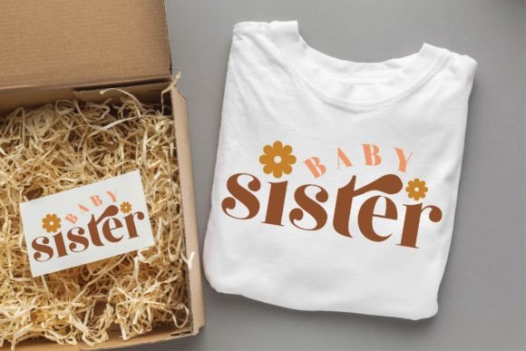 Baby Sister Groovy Svg Design for T-Shirt Designs