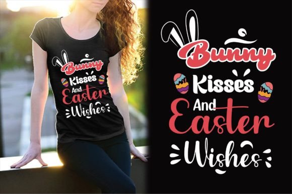 Bunny Kisses and Easter Wishes Design T-Shirt Designs
