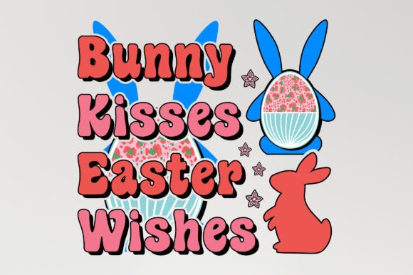 Bunny Kisses Easter Sublimation T-Shirt T-Shirt Designs