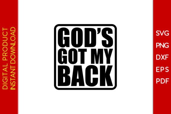 God s Got My Back SVG T-Shirt Design