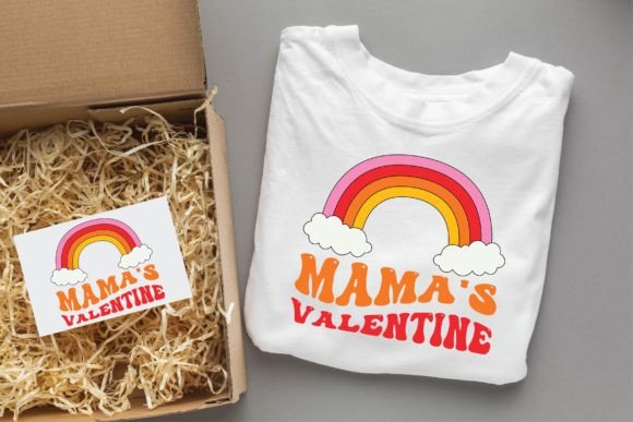 Mama s Valentine Valentine Groovy Svg T-Shirt Designs