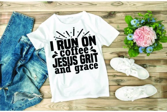 Strong Woman SVG Design, I Run on Coffee