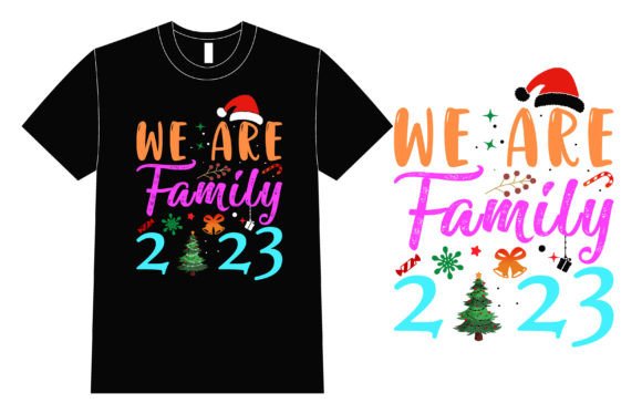 We Are Family Christmas T-Shirt Design